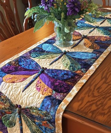 Mystic Harmony Quilted Table Runner