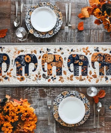 Mystic Herd Quilted Table Runner