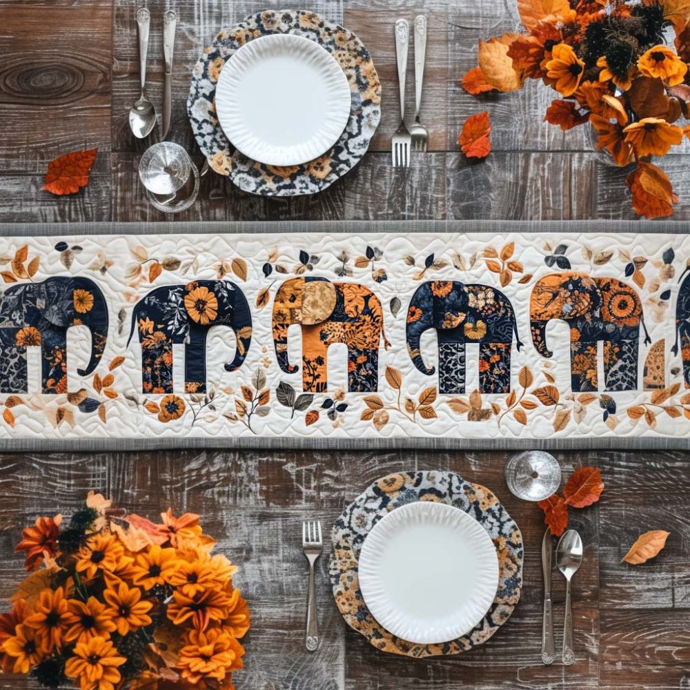 Mystic Herd Quilted Table Runner