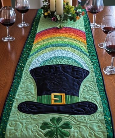 Mystic Shamrock Quilted Table Runner