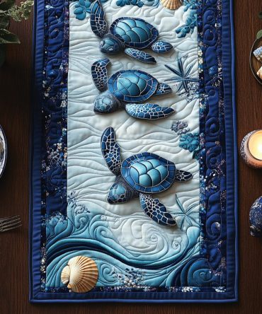 Mystic Tides Quilted Table Runner