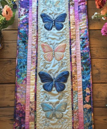 Mystical Flutter Quilted Table Runner