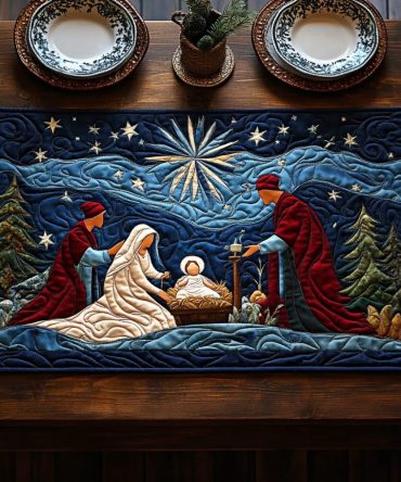 Nativity Quilted Table Runner