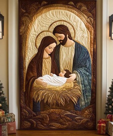 Nativity Scene Quilted Door Cover
