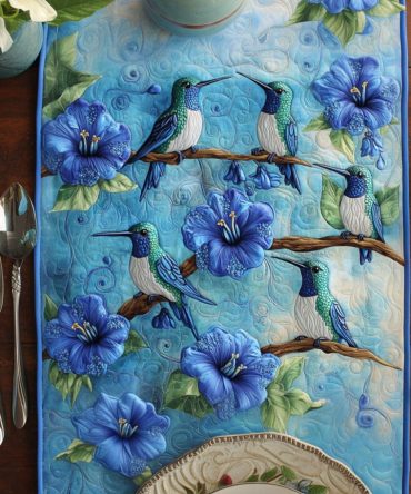 Nature Chorus Quilted Table Runner