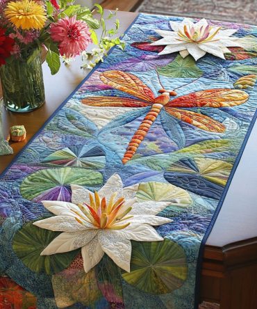 Nature Dance Quilted Table Runner