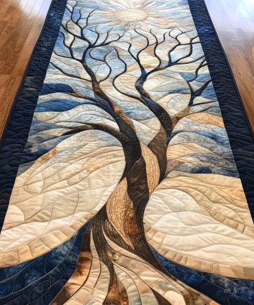 Nature Embrace Quilted Table Runner