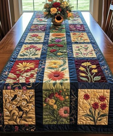 Nature Glow Quilted Table Runner