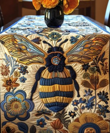 Nature Harmony Quilted Table Runner