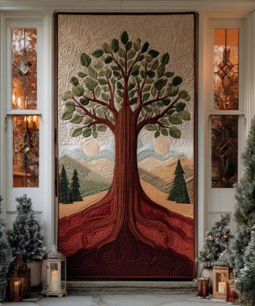 Nature Spirit Quilted Door Cover