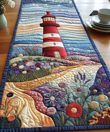 Nautical Beacon Quilted Table Runner