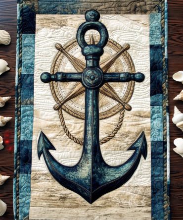 Nautical Guide Quilted Table Runner