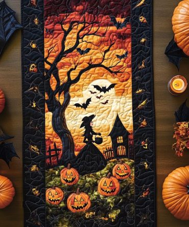 Night Of The Witch Quilted Table Runner