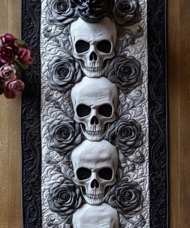 Night Garden Quilted Table Runner