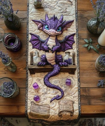 Night Inferno Quilted Table Runner