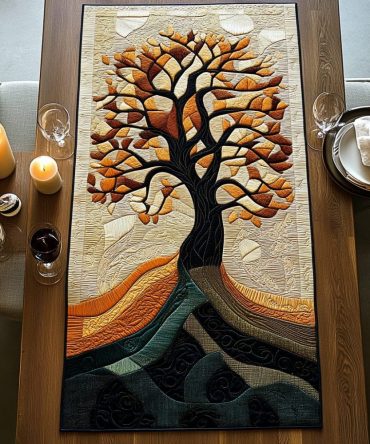 Night Sky Canopy Quilted Table Runner