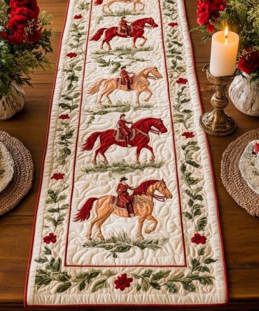 Noble Steed Quilted Table Runner
