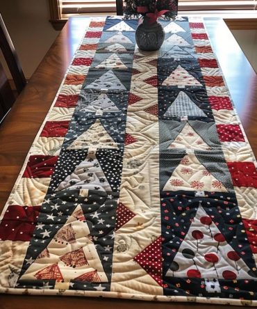 Noel Tree Quilted Table Runner