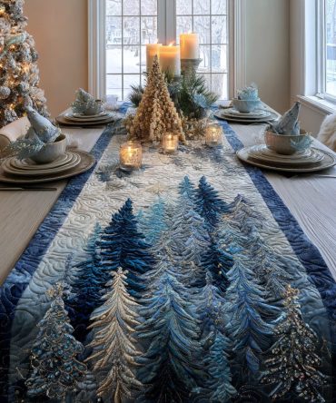 Nordic Pines Quilted Table Runner