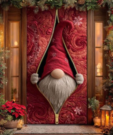 Nordic Whimsy Quilted Door Cover