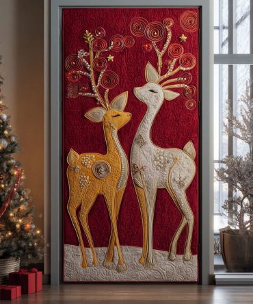 North Holiday Quilted Door Cover