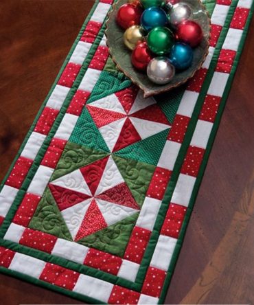 North Pole Road Quilted Table Runner