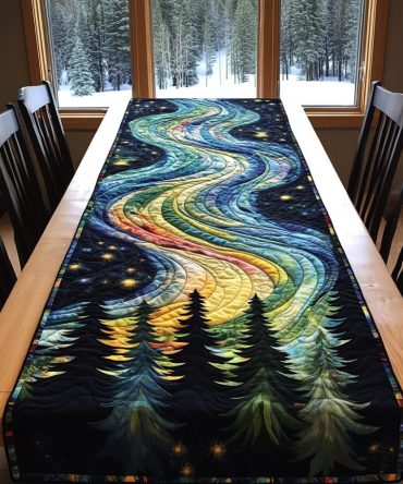Northern Glow Quilted Table Runner
