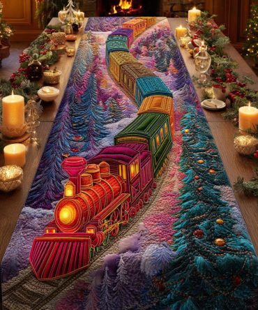 Northern Lights Express Quilted Table Runner