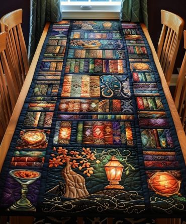 Novel Delights Quilted Table Runner