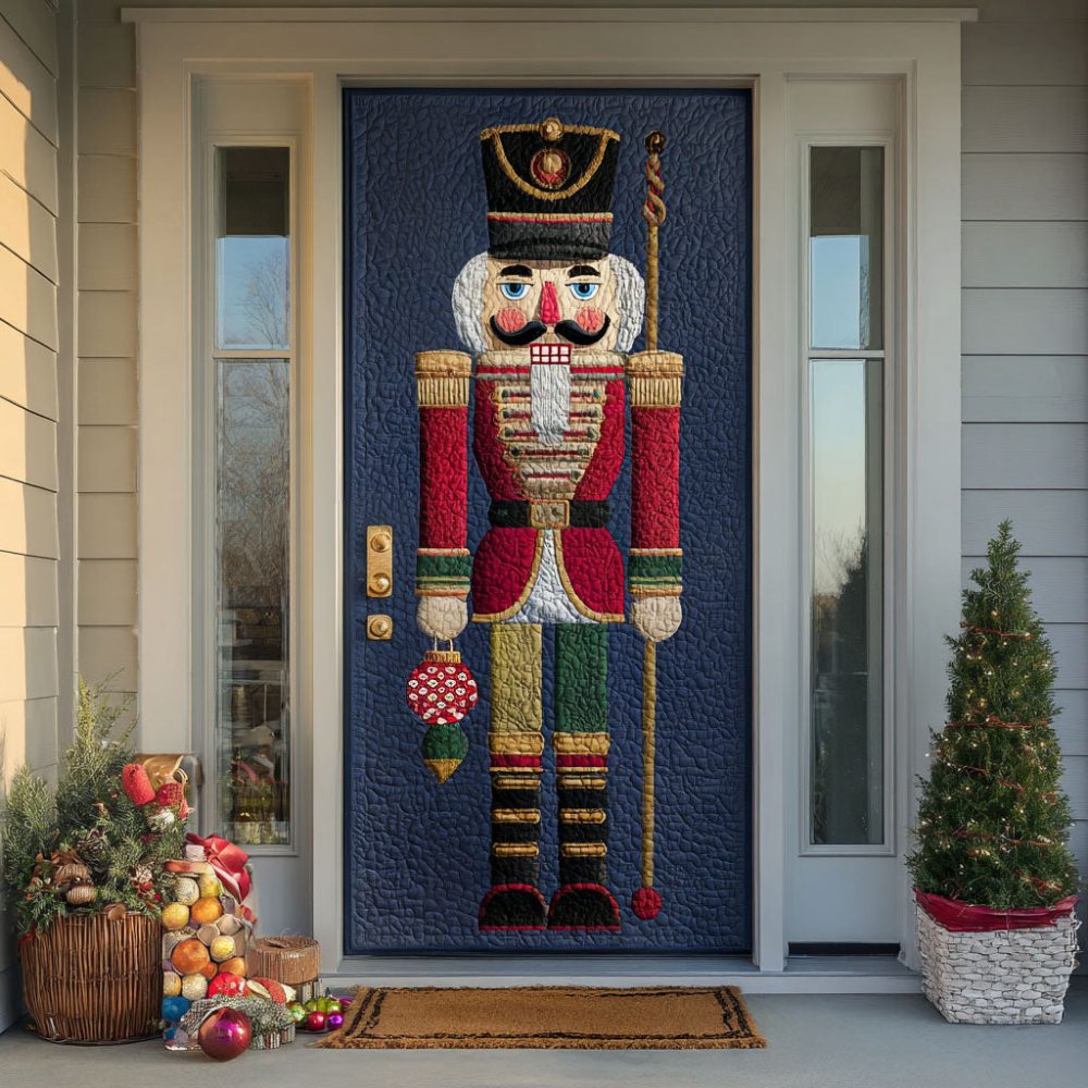 Nutcracker Elegance Quilted Door Cover