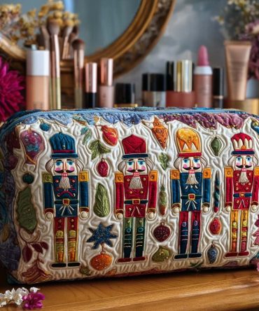 Nutcracker Glow Quilted Makeup Bag