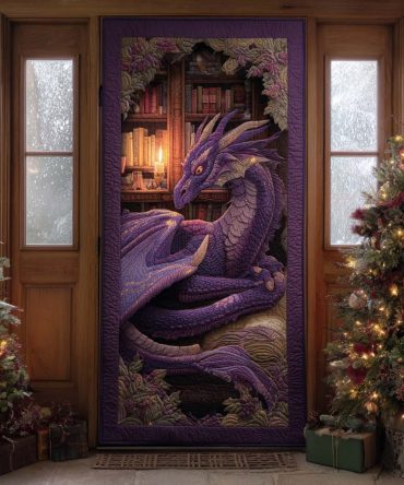 Obsidian Flame Quilted Door Cover