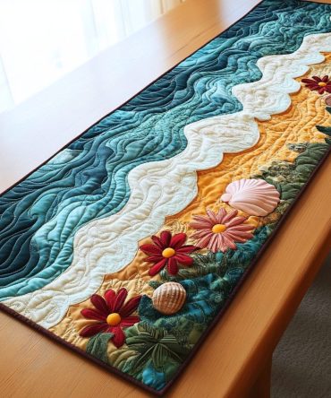 Ocean Breeze Quilted Table Runner