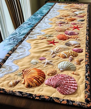 Ocean Breeze Quilted Table Runner