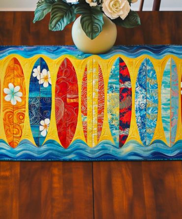 Ocean Glide Quilted Table Runner