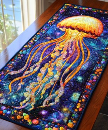 Ocean Glow Quilted Table Runner