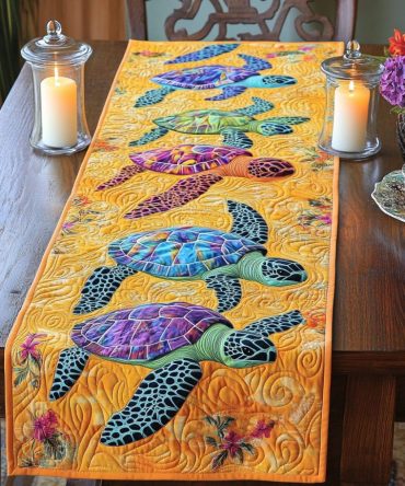 Ocean Journey Quilted Table Runner