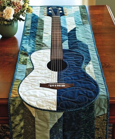 Ocean Melody Quilted Table Runner
