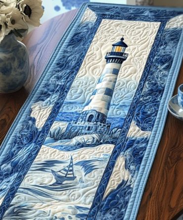 Ocean Sentinel Quilted Table Runner