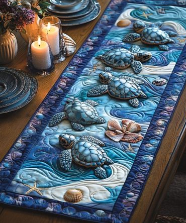 Ocean Voyager Quilted Table Runner