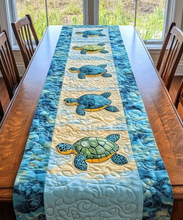 Ocean Wanderer Quilted Table Runner