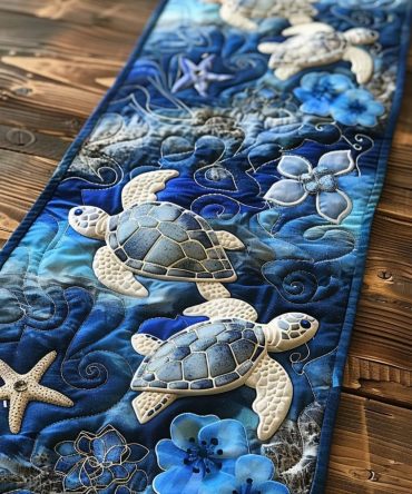 Ocean Wanderer Quilted Table Runner