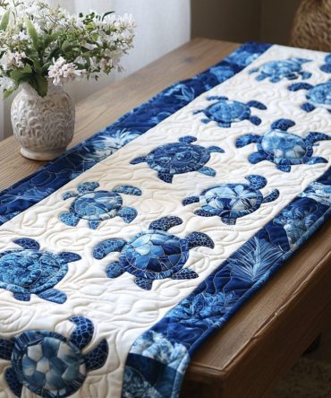 Ocean Wanderer Quilted Table Runner