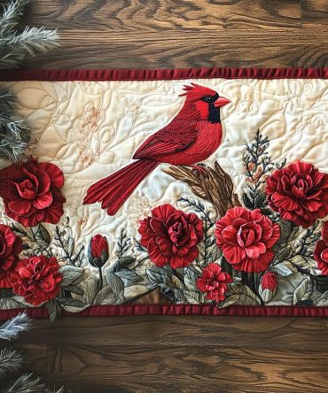 Ohio Blossoming Pride Quilted Table Runner