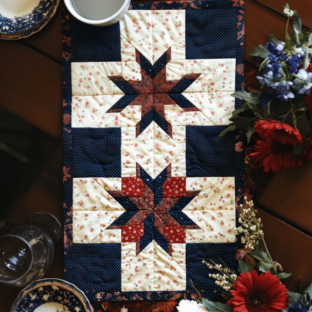 Ohio Patchwork Beauty Quilted Table Runner
