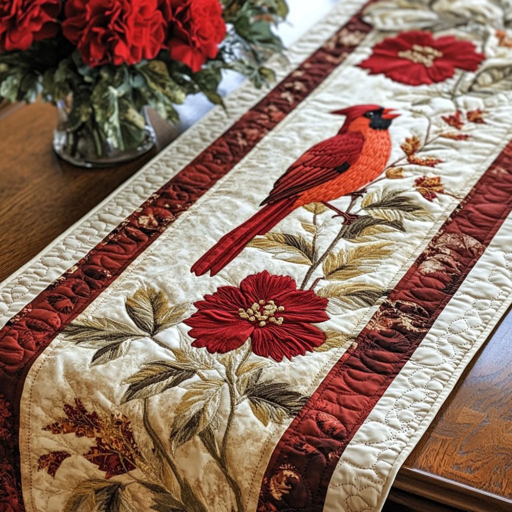 Ohio Red Legacy Quilted Table Runner
