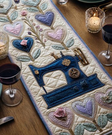 Old Soul Stitch Quilted Table Runner