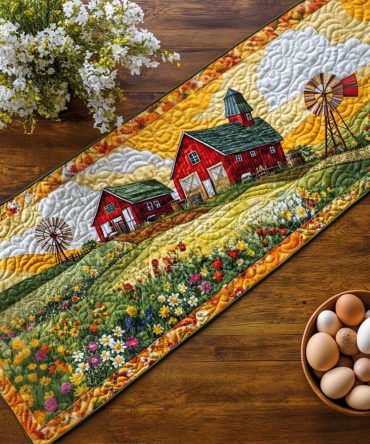 Orchard Oasis Quilted Table Runner