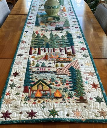 Outdoor Oasis Quilted Table Runner