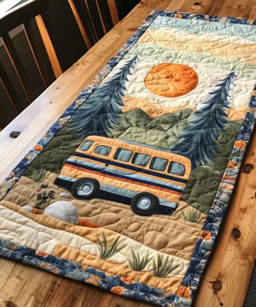 Outdoor Retreat Quilted Table Runner